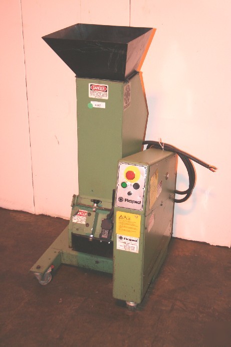 Rapid grinder 69-sr 5HP, 1725 rpm, 6X9 throat #6185 wh