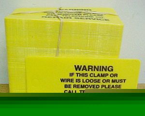 New 100 plastic cable wire tag clamp repair warning