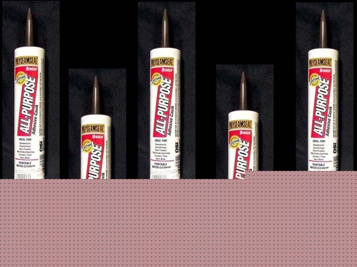 Lot of 5 polyseamseal all-purpose bronze adhesive caulk