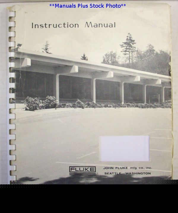 Fluke 25/27 service manual - $5 shipping 