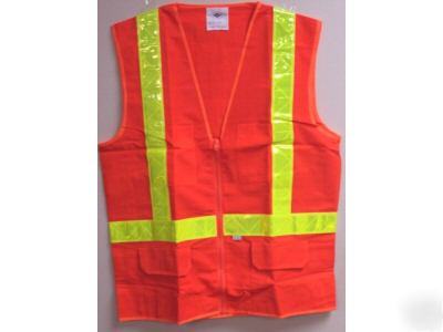Ansi osha class 2 ii safety towing vest 28250 orange xl