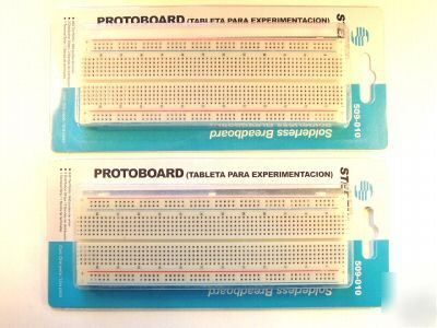 Lot of 2, solderless breadboard, proto, free shipping 