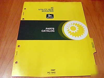 John deere 50 box scraper parts manual catalog 650 750