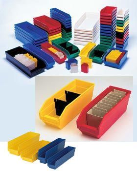 Wise blue industrial shop storage bins 18X11X4