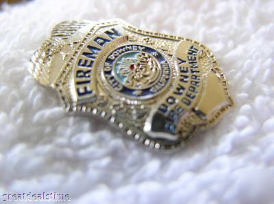 Downey,ca~fire dept.mini silver eagle fireman badge