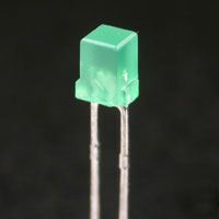 10 square 3MM green leds, kingbright. ( 75P post uk )