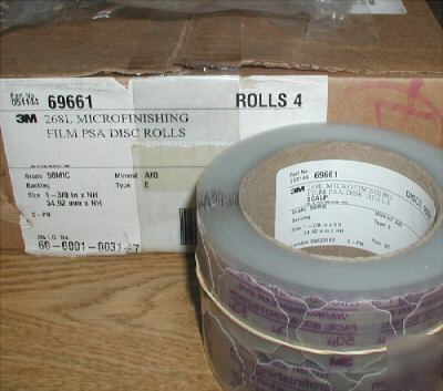  2 3Mâ„¢ microfinishing film psa 268L discs 50MIC 1 3/8