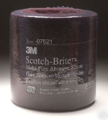 3M scotch-brite multi-flex gold abrasive 60SHEETS 07523