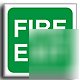 Fire exit sign-adh.vinyl-200X200MM(sa-016-ad)