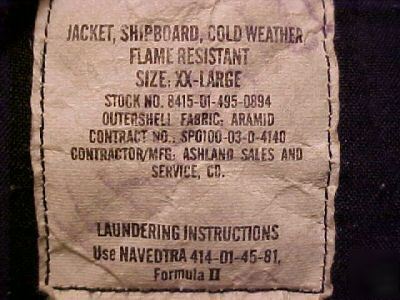 Us navy seal aircraft flight aramid deck xxlarge jacket