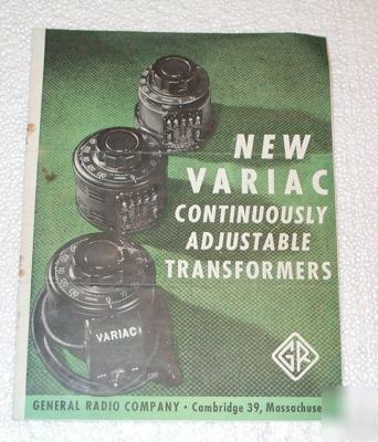 1949 variac illumination control tranformer brochure 