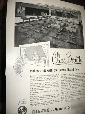 1953 flintkote tile-tex co. catalog ad page asbestos
