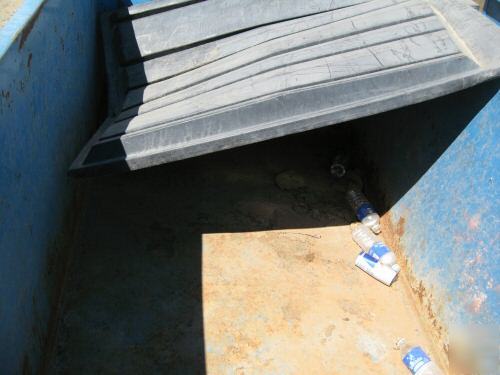 2.8 cubic yard refuse trash container bin rollers 