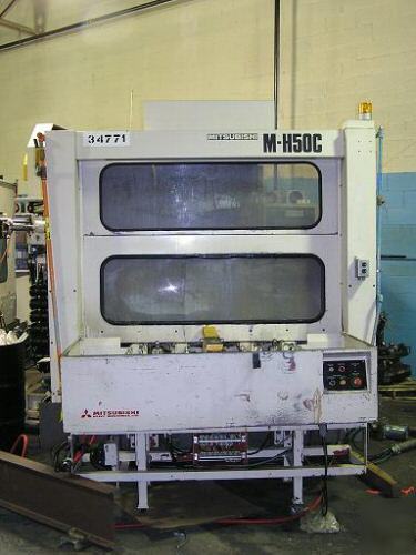 2 - mitsubishi m-H50C cnc horizontal mill, 60 atc, 1989