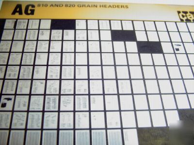 Case ih 810 & 820 grain header parts catalog microfiche