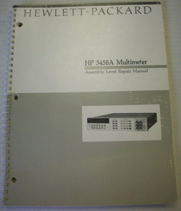 Hp 3458A multimeter repair manual - $5 shipping 