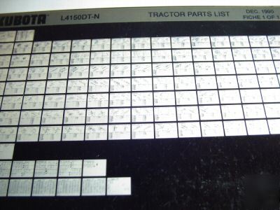 Kubota L4150DT-n tractor parts catalog book microfiche