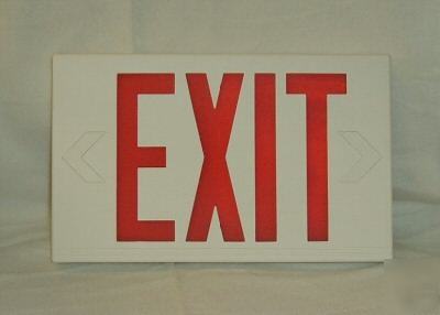Lot of 2 units wht led exit fixtures w/battery backup