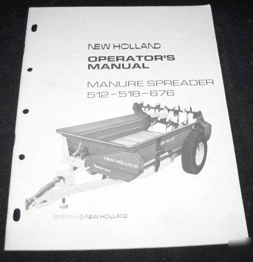 New holland manure spreader 512 518 676