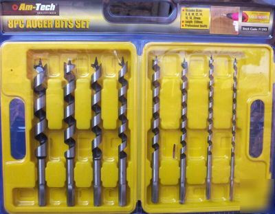 Professional 8PC 230MM auger bit set in blow mould case