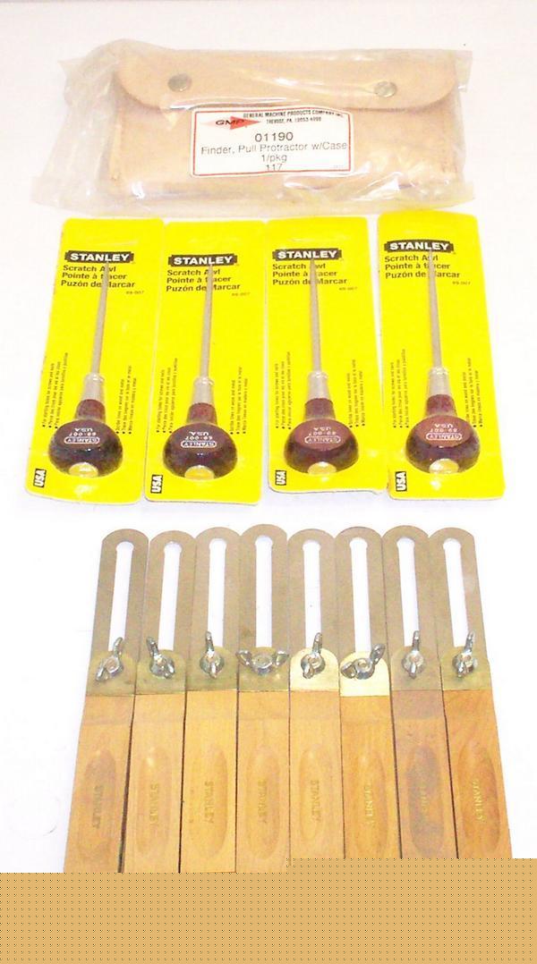 Stanley gmp lot hand tools t-bevel protractor pull awl 