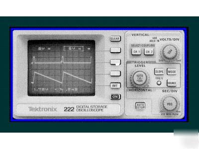 Tektronix 222 dso - operators manual paper reprint +cd