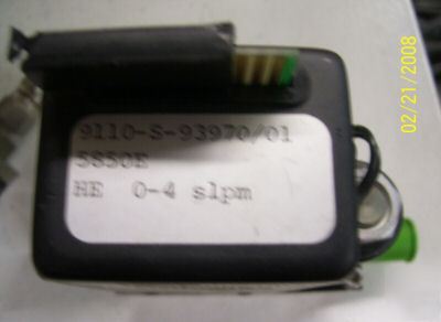 Brook mass flow controller 5850E 0-4 slpm he