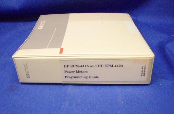 Hp epm-441A & epm-442A power meters programming guide