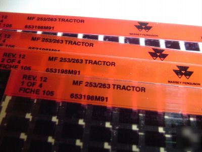 Massey ferguson 253 263 tractor part catalog microfiche