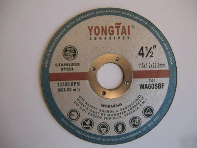 100 abrasive stainless steel cut-off wheel 4.5X.04X7/8