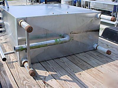 250GAL vertical rectangular stainless cip tank