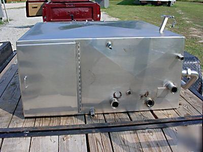 250GAL vertical rectangular stainless cip tank