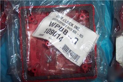 3 wheelock wpbb-r weatherproof back box red fire alarm