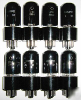 6V6GT / 6P6S output beam tetrode tubes lot of 8 tested