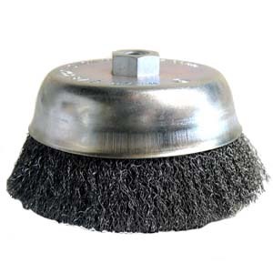 Carbon wire crimped cup 6 x .020 x 5/8-11