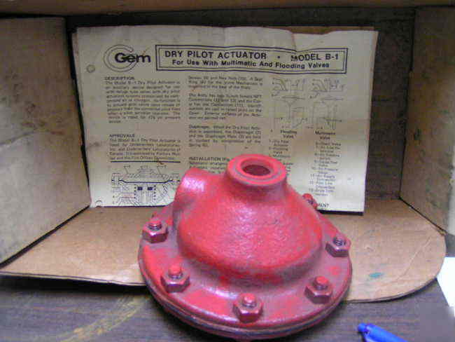 Dry pilot actuator b-1 for multimatic flooding valves