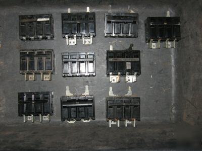 Lot of 10 main ite 150 amp quad breakers