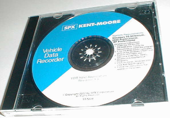 Spx kent-moore vdr vehicle data recorder host app cd 10