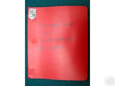 Thompson operators manual for 2F surface grinder