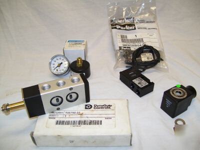 Various pneumatic hardware- parker, dynaquip, ashcroft