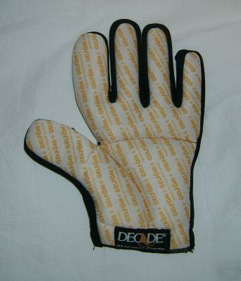 Vibration reducing gelfoam glove liner, full finger, l
