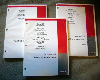 Case ih d & dx 25 29 33 tractor service repair manual