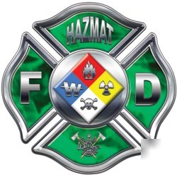 Firefighter hazmat decal reflective 12