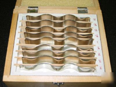 Hardened steel wavy parallel set 18 pcs 1/2 - 1-1/2