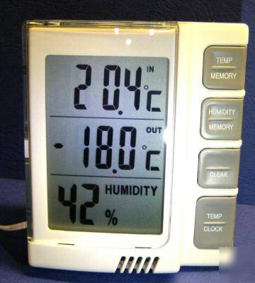 Thermometer in/out hygrometer max/min memory clock